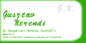 gusztav merendi business card